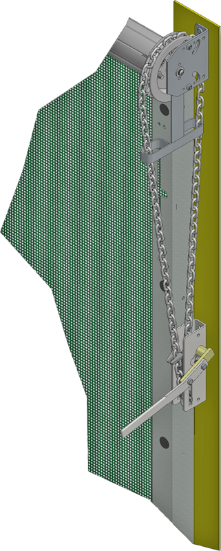 Snelloop poort met Geleiderails Breedte 5,0 m, hoogte 3,1 m