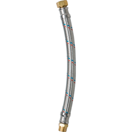 Flexible connecting hose, l = 300 mm, female/male  thread 1/2"