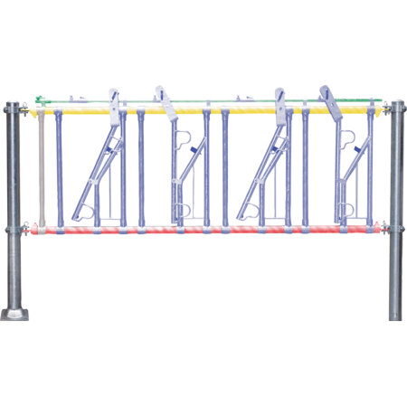 Support Tubes, nominal length 4 m, with locking bar and central support