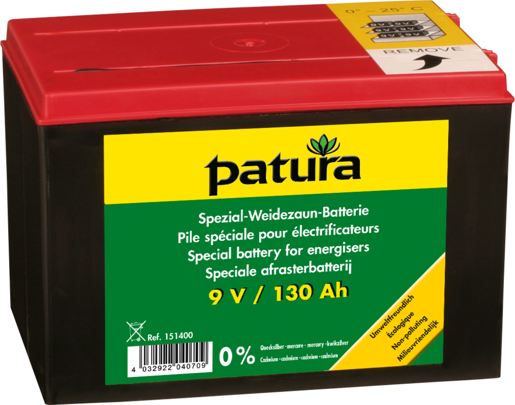 Spezial-Weidezaun-Batterie 9 V / 130 Ah