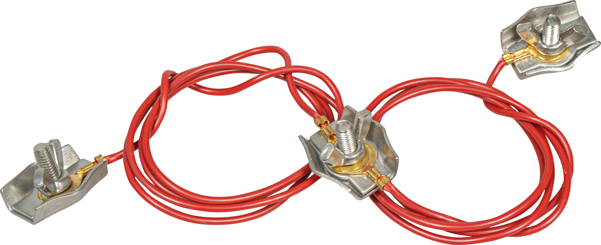 Cable de jonction pour cordes, avec 3 bornes de fixation en inox