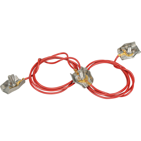Zaunverbindungskabel Seil, mit 3 Edelstahl-Seilklemmen (1 Stück/Pack)