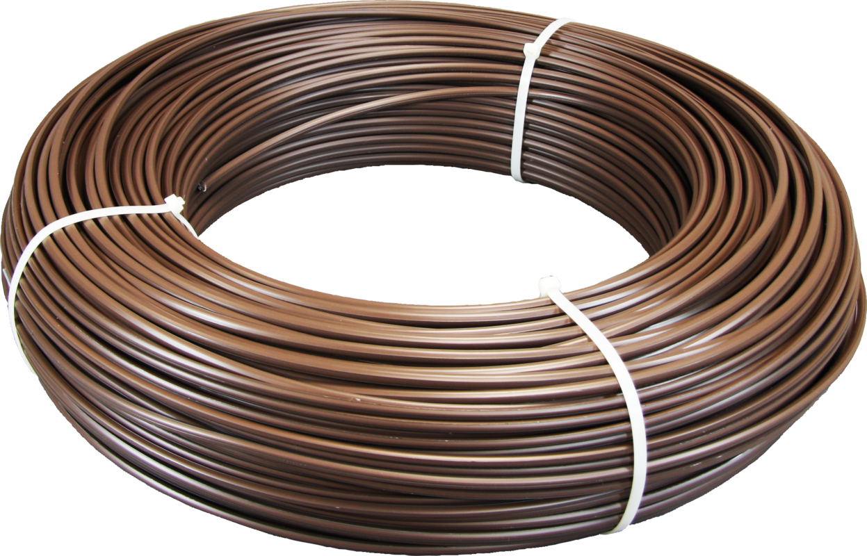 HippoWire, brown, with conducting plastic coating, diam. 7 mm, 250 m