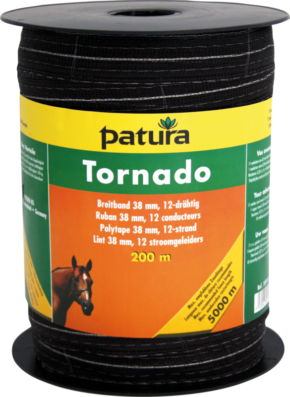 Tornado lint 38mm bruin, 200m rol