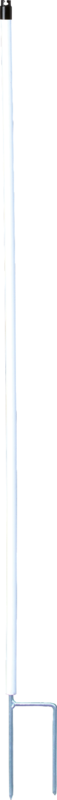 Piquet en plastique, rond d= 19 mm, hauteur 1,71 m (cloture 1,30 m), pointe double, les 10