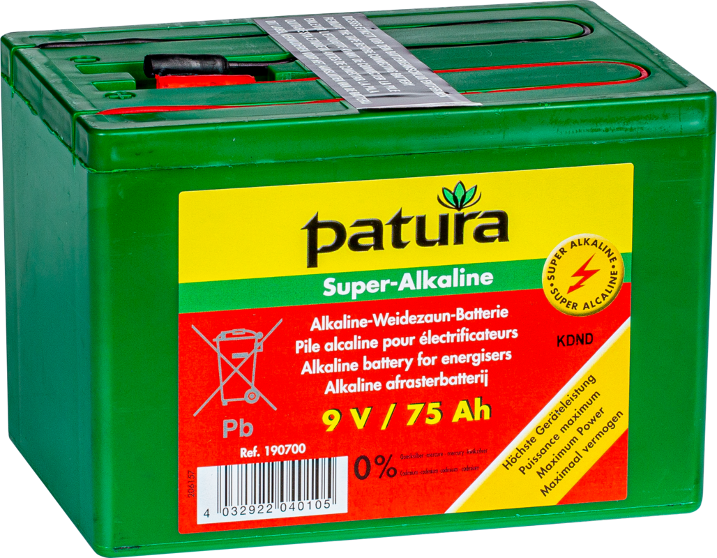 Super Alkaline Battery 9 V/75 Ah for  energisers