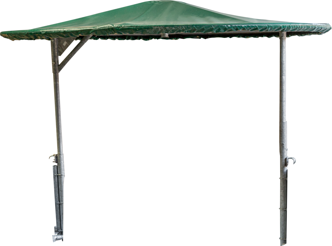 Roof for Circular Feeder, 12 feed spaces, rotatable, with tarpaulin