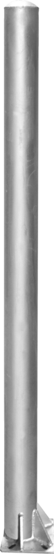 Poteau, d=102 mm, L=1,65 m, sur platine, excentré