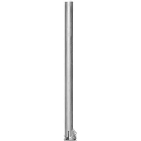 Poteau, d=102 mm, L=1,65 m, sur platine, excentré