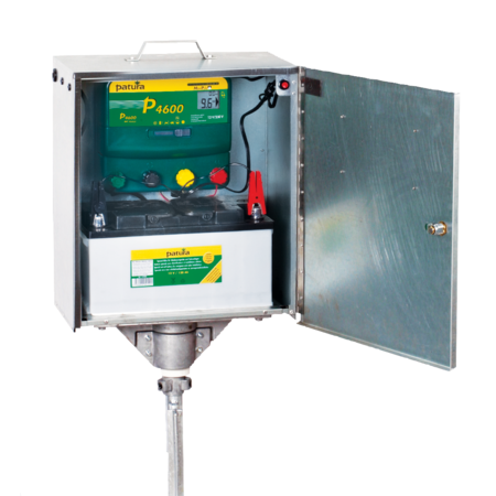 P4600 Multi-Function Energiser for 230 V/12 V, with vandal-proof box and earth stake