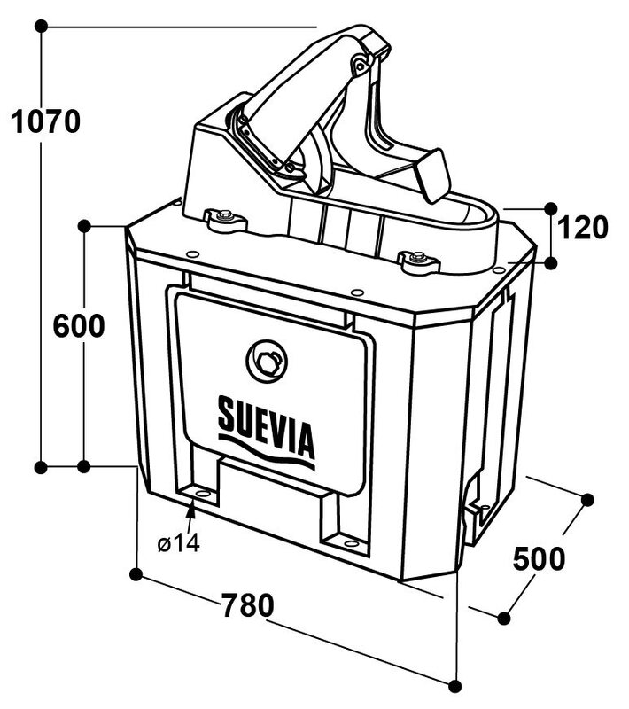 Pasture Pump "Winterproof" Mod. 554 with insulated mounting base