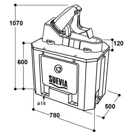 Membran-Weidepumpe Winterproof, Mod. 555 Muttertiere mit isoliertem Gehäuse